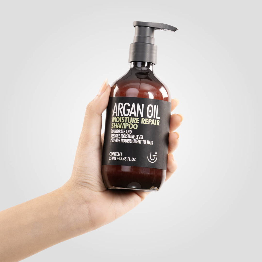 Argan Oil Moisture Repair Shampoo – Nourishing formula with argan oil to restore moisture, strengthen hair.