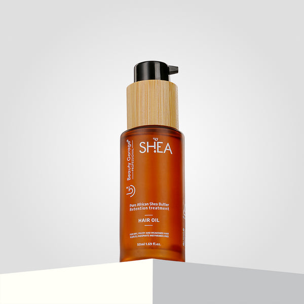 Shea Retention Hair Oil (50ml) – Lightweight, oil that deeply nourishes, enhances shine, and smooths hair effortlessly.