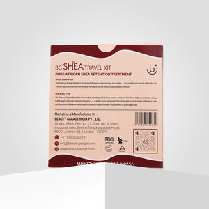 Back view of Beauty Garage Shea Retention Shampoo & Hair Butter Combo – nourishment for soft, manageable and healthy hair.