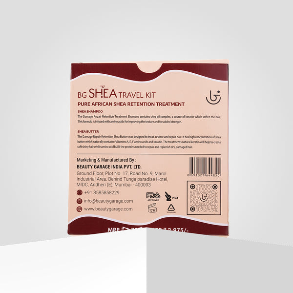 Back view of Beauty Garage Shea Retention Shampoo & Hair Butter Combo – nourishment for soft, manageable and healthy hair.