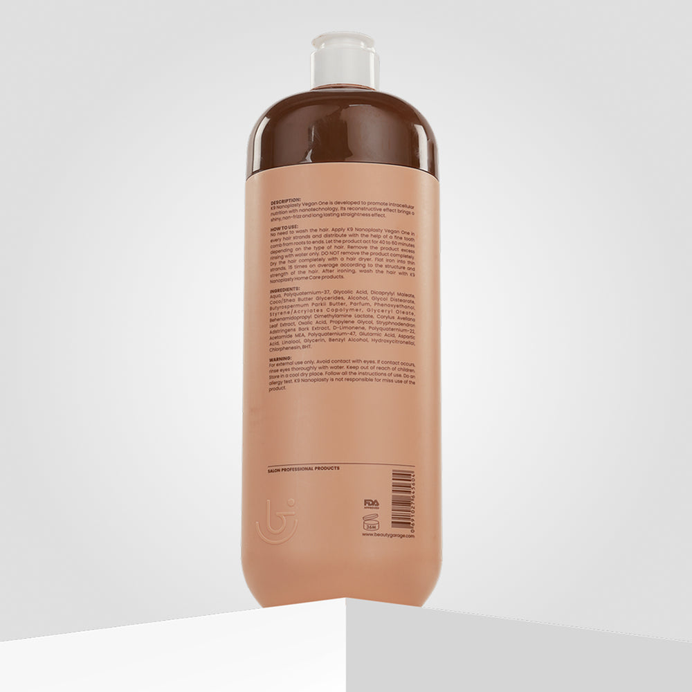 K9 Nano Plasty Hair Treatment – advanced smoothing formula for frizzy, unruly hair with long-lasting shine and strength.