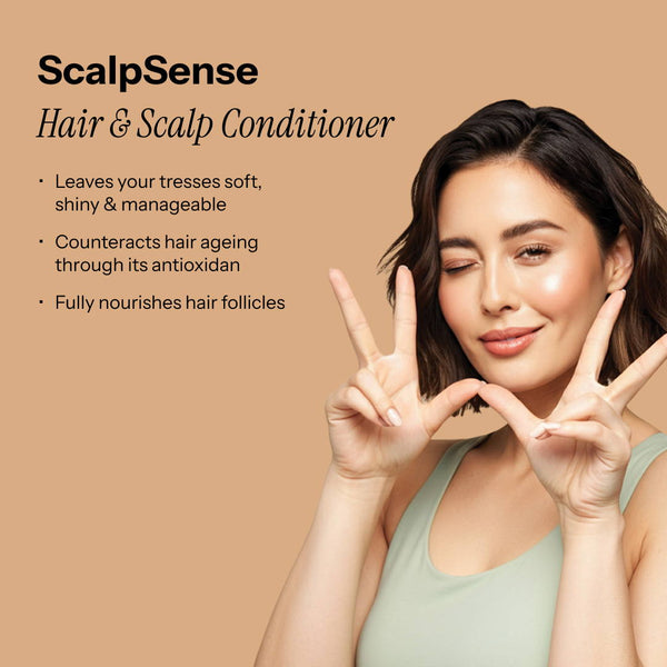 Beauty Garage ScalpSense Soothing Hair & Scalp Conditioner 200ml, highlighting hydration, scalp care, and hair nourishment.