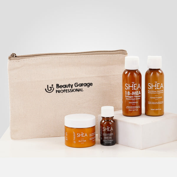 Hair Care Travel Kits – complete trial-size solutions with shampoo, conditioner, oil, and mask for frizz-free, healthy hair.