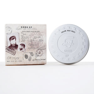 Beauty Garage Gear Up Grey Color Wax 100g with box – Bold grey hair wax for men, strong hold and smooth matte finish look.