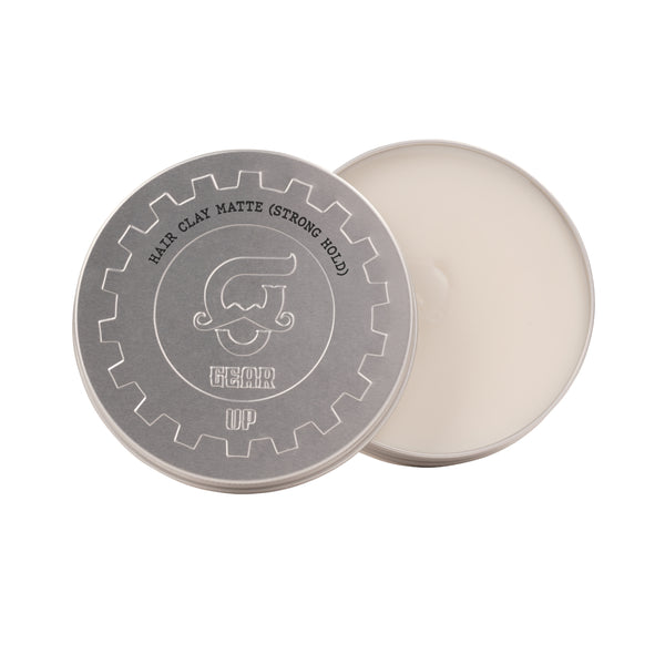 Beauty Garage Gear Up Hair Clay Matte Strong Hold – Hair clay for men with firm hold, and natural textured style.