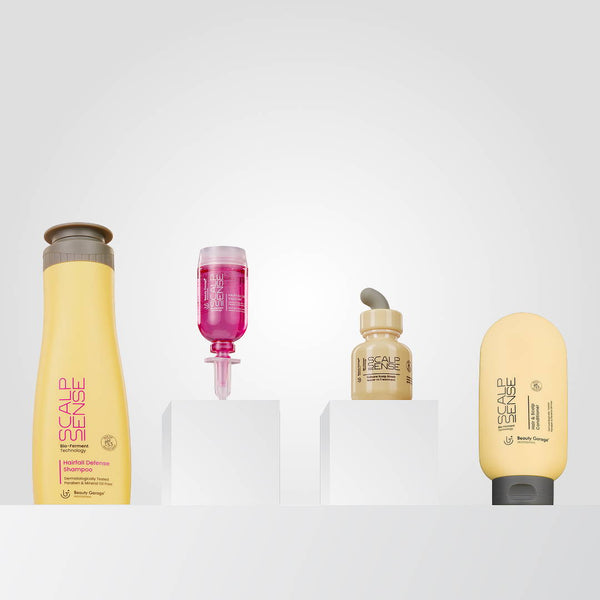 Scalp Sense Hairfall Defense Combo Pack of 4 | Strengthen Roots, Reduce Hair Fall & Promote Healthy Hair Growth