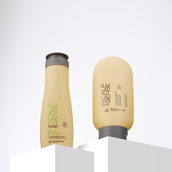 Scalpsense Oil Out Combo—controls excess oil, refreshes the scalp, and restores balance for healthier, grease-free hair.