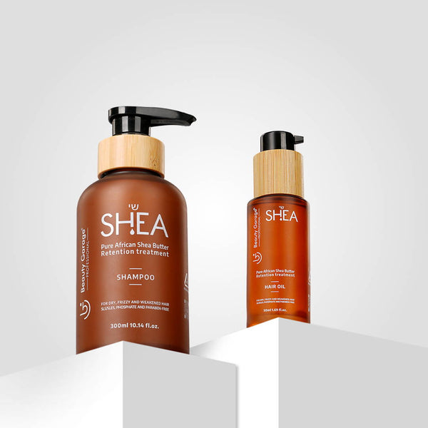 Shea Retention Combo – Nourishing Shampoo & Hair Oil for Stronger, Healthier Hair | Deep Moisture & Repair
