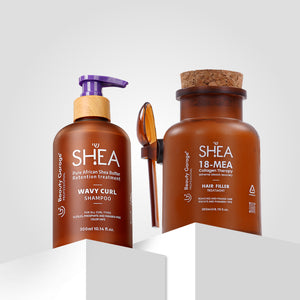 Shea Wavy Curl Shampoo and Hair Filler Combo Pack – Nourish, define, and strengthen wavy curls for healthy hair.