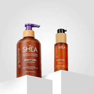 Shea Wavy & Curl Shampoo & Oil Combo Pack – Nourishing care for soft, defined, and healthy curls | Beauty Garage