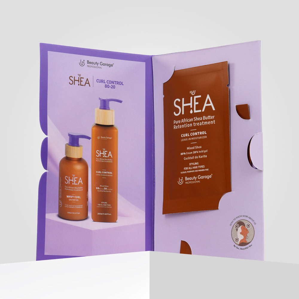 Beauty Garage Shea Retention Curl Control 80 20 Hair Oil Trial Pack – smooth, nourished curls with lightweight frizz control.