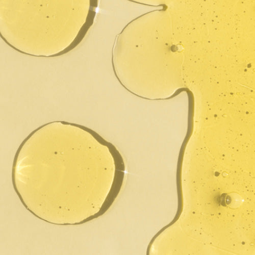 Hair oil product banner showcasing a luxurious bottle with a clean, elegant design, highlighting nourishment and shine.