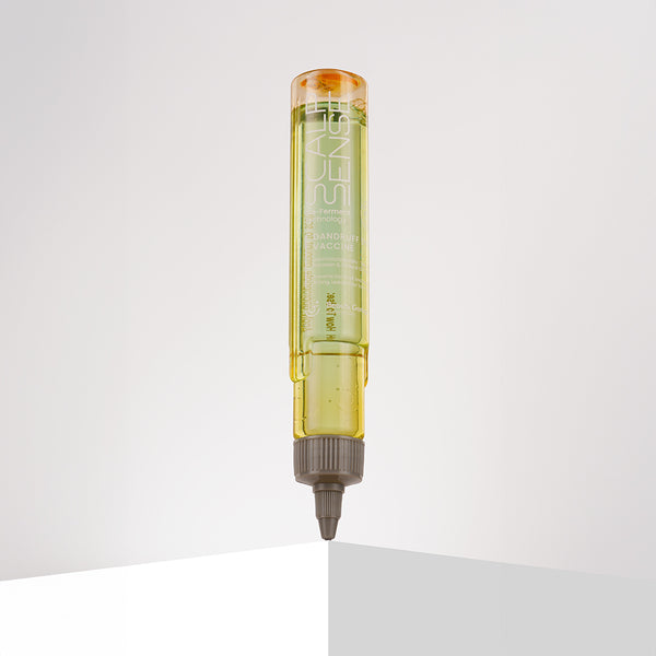 Scalpsense Dandruff Vaccine—professional scalp treatment to combat dandruff, soothe irritation, and restore scalp health.