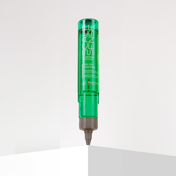 Scalpsense Oil Out Vaccine—professional scalp treatment to control excess oil, refresh the scalp, and restore balance.