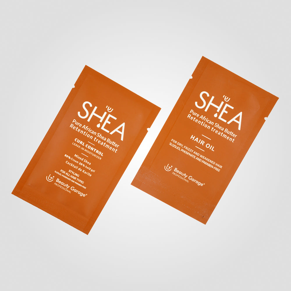 Beauty Garage Shea Retention Curl Control 80 20 Hair Oil Trial Pack – smooth, nourished curls with lightweight frizz control.